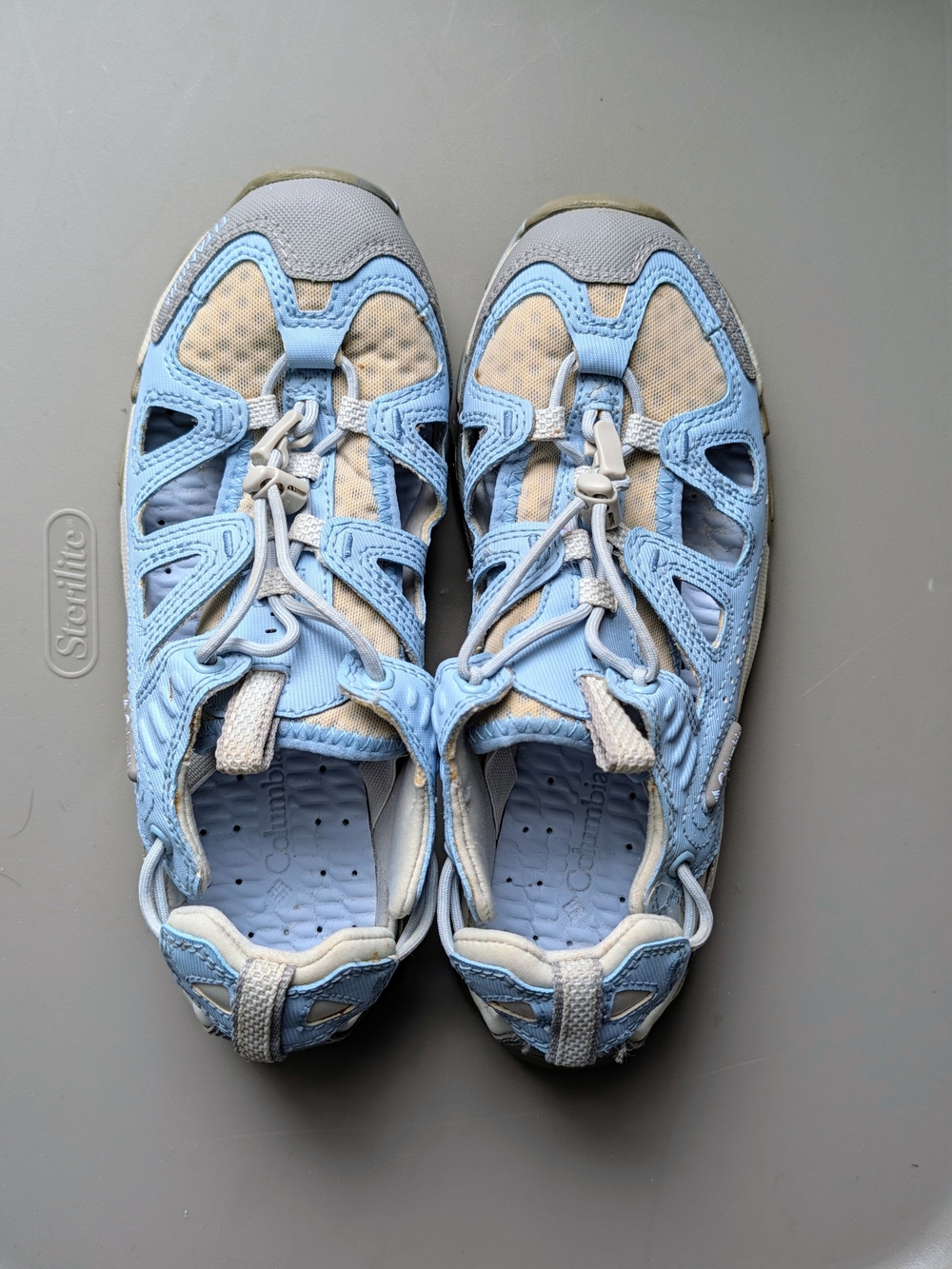 Columbia Light Blue and Gray Hybrid Hiking Water Shoe